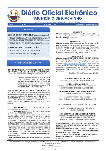 Diário Oficial - Edição 338