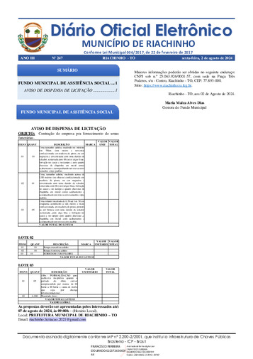Diário Oficial - Edição 247