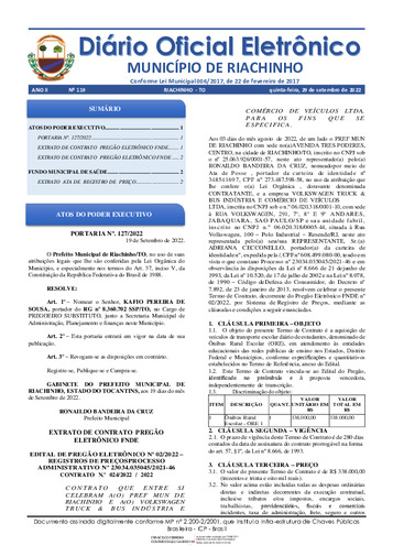 Diário Oficial - Edição 119