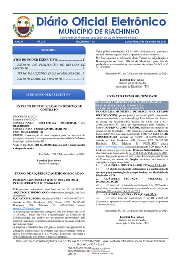 Diário Oficial - Edição 277