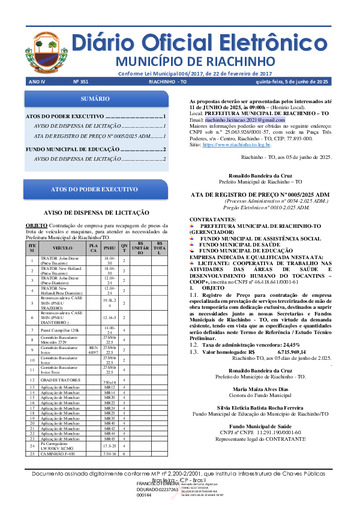 Diário Oficial - Edição 351