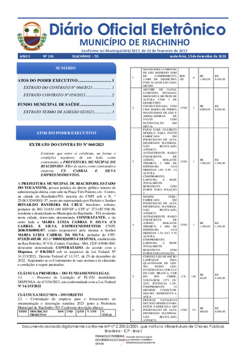 Diário Oficial - Edição 193