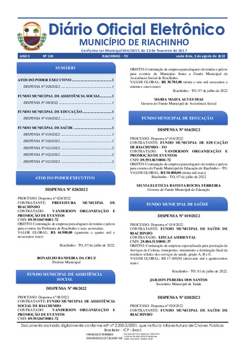 Diário Oficial - Edição 109