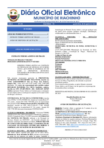 Diário Oficial - Edição 178