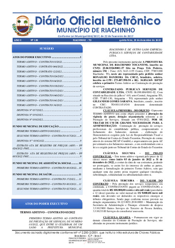 Diário Oficial - Edição 139