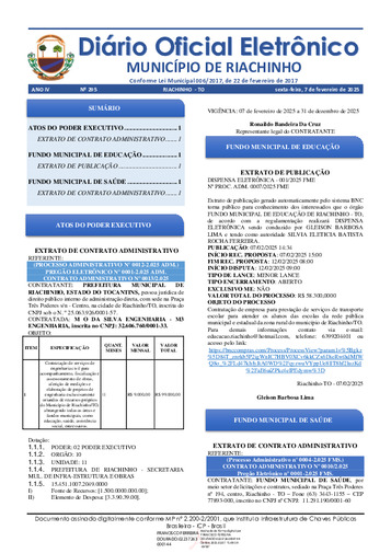 Diário Oficial - Edição 295