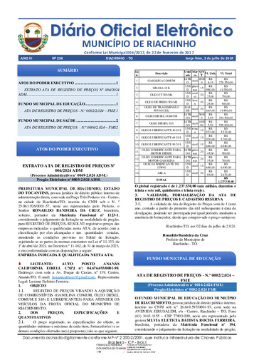 Diário Oficial - Edição 238