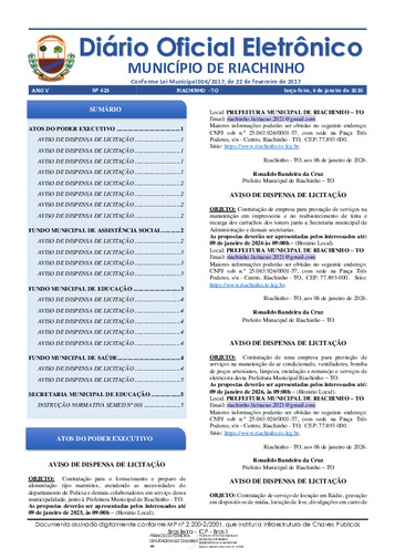Diário Oficial - Edição 423