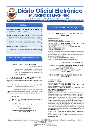 Diário Oficial - Edição 435