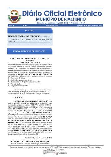Diário Oficial - Edição 375