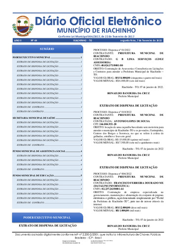 Diário Oficial - Edição 069