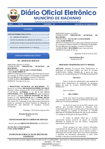 Diário Oficial - Edição 149