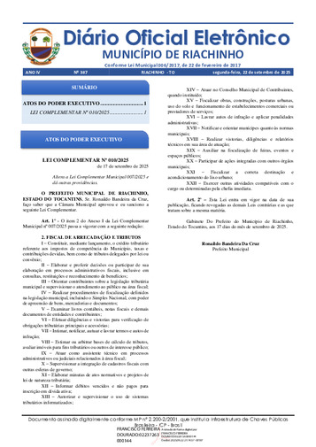 Diário Oficial - Edição 387