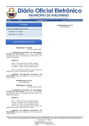 Diário Oficial - Edição 267