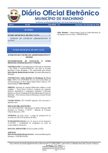 Diário Oficial - Edição 404