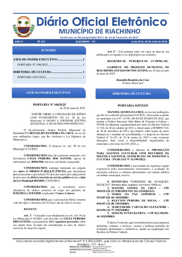 Diário Oficial - Edição 347