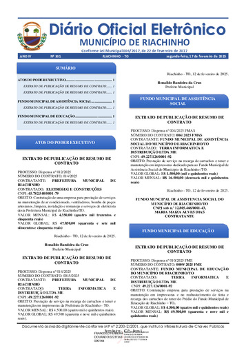 Diário Oficial - Edição 301