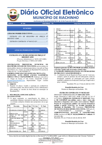 Diário Oficial - Edição 330